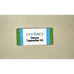 VINTAGE DYMO 1550 LABEL MAKER DELUXE CHROME IN CASE W 3 WHEELS